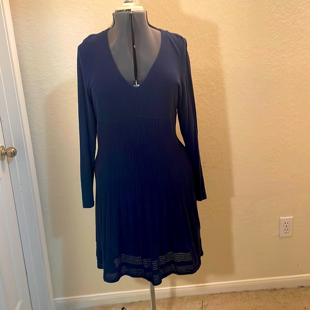 Max Studio sweater dress XL navy blue